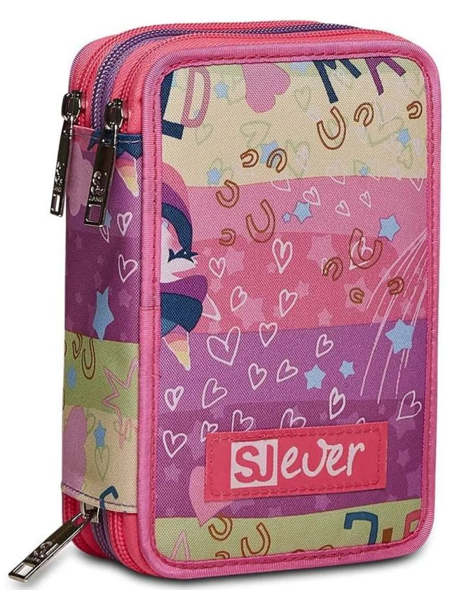 Outlet Sj Gang Astuccio scuola 3 zip SJ Ever Rayly Girl RaylyGirl