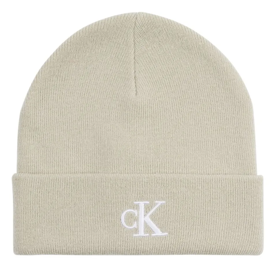 Cheap Calvin Klein Berretto Monogram Beanie Bianco