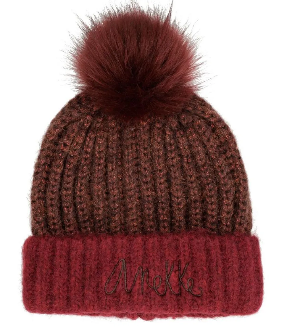 New Anekke Berretto con pompom 39481-312 Bordeaux