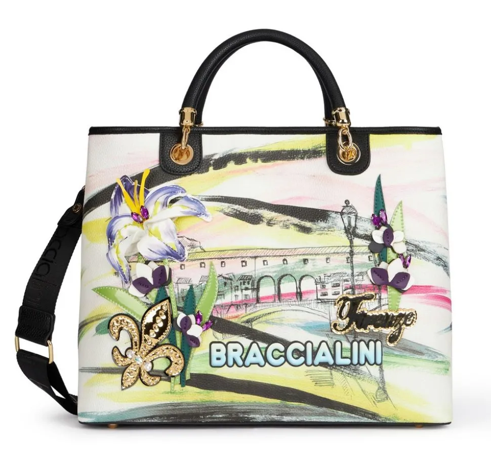 Sale Braccialini Borsa a mano e tracolla Cartoline Firenze