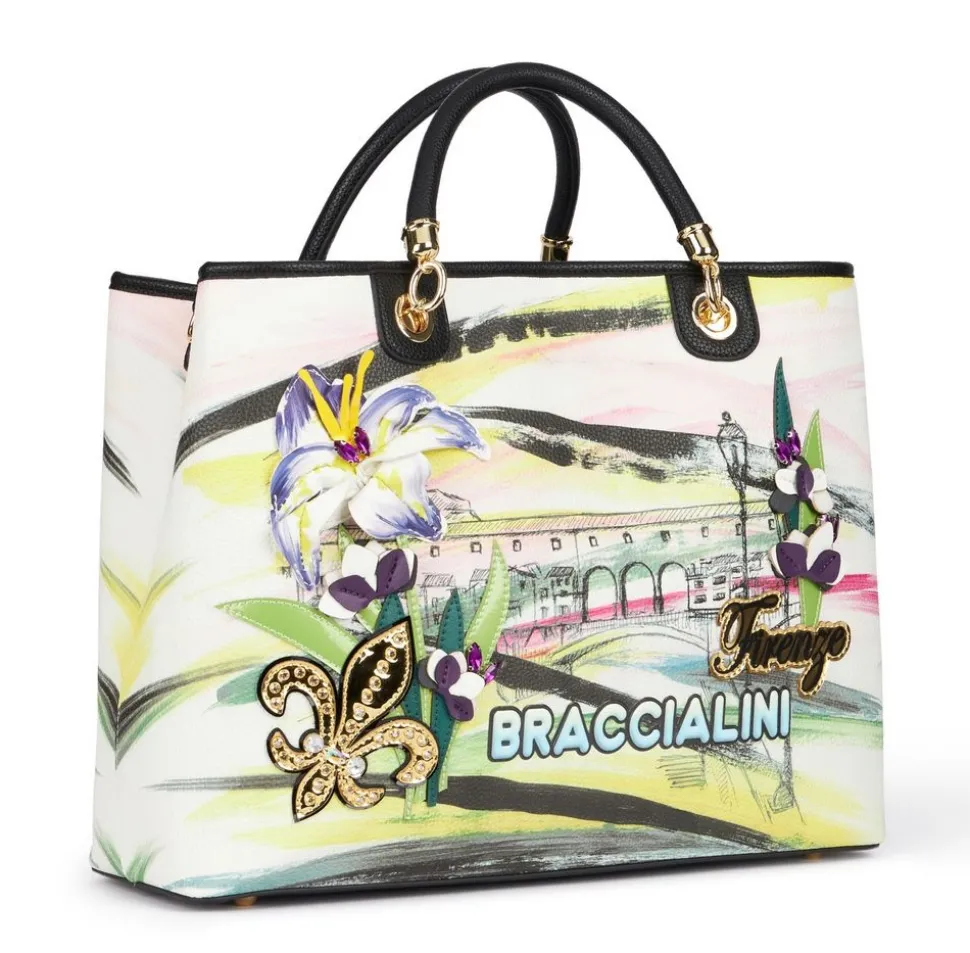 Sale Braccialini Borsa a mano e tracolla Cartoline Firenze