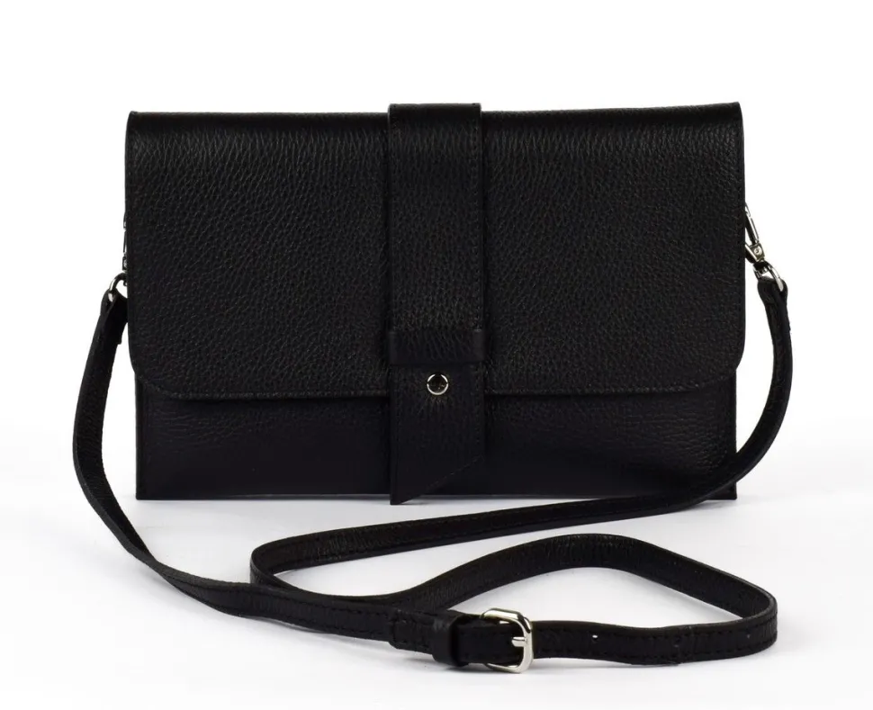 Clearance Pronto Moda Borsa a mano e tracolla in pelle 20067 Nera Nero