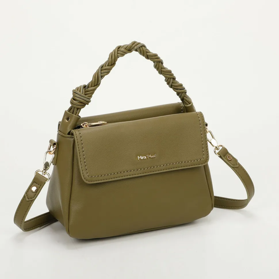 Fashion Mimì-Muà Borsa a mano e tracolla Verde Oliva VerdeOliva