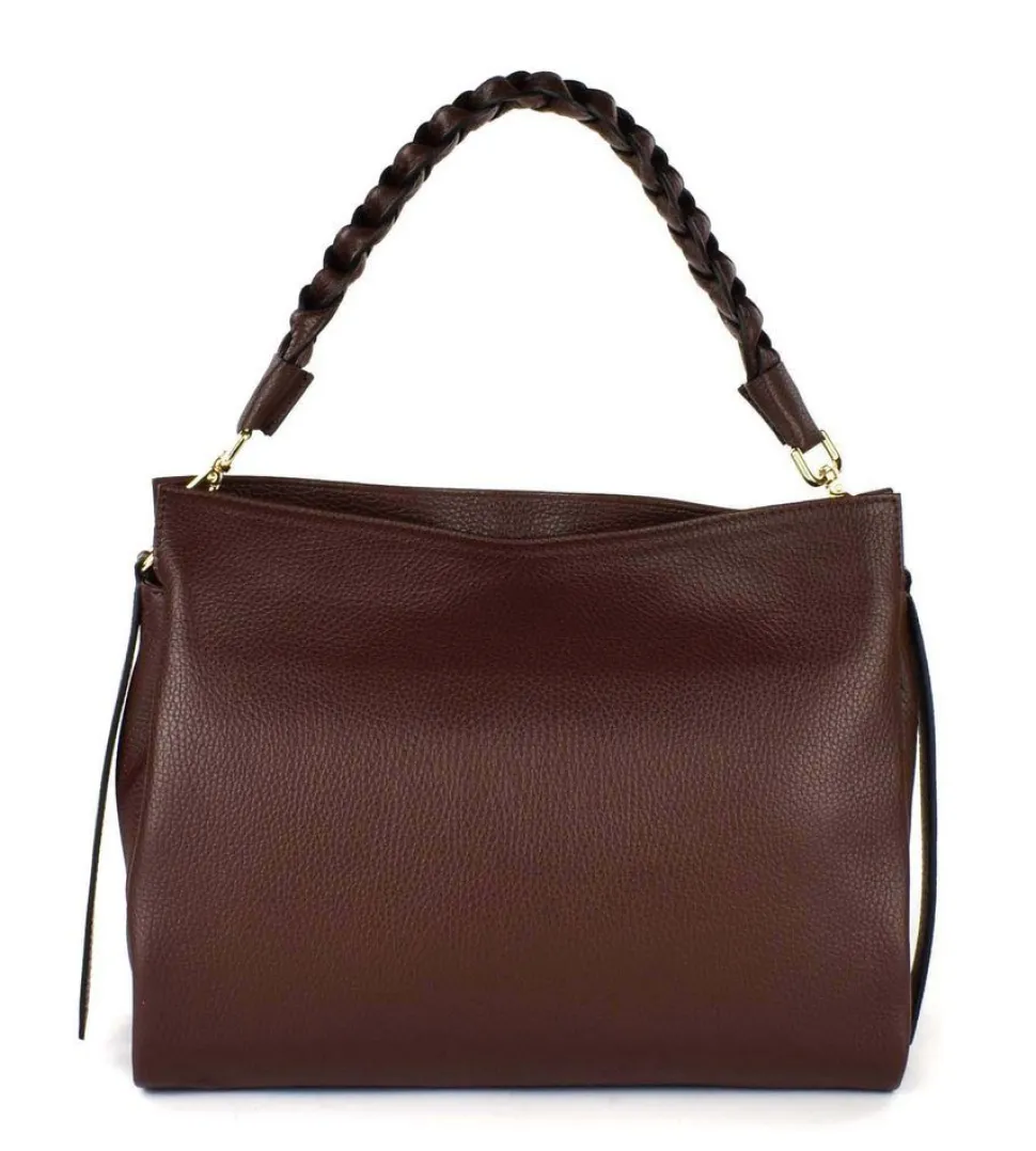 New Pronto Moda Borsa a spalla e tracolla 20119 Cioccolato