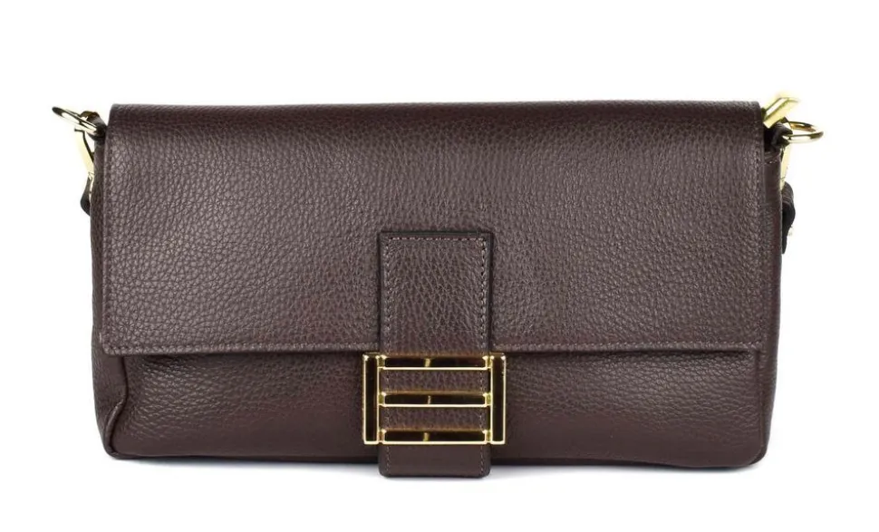 Fashion Pronto Moda Borsa a spalla e tracolla in pelle 20091 Moro