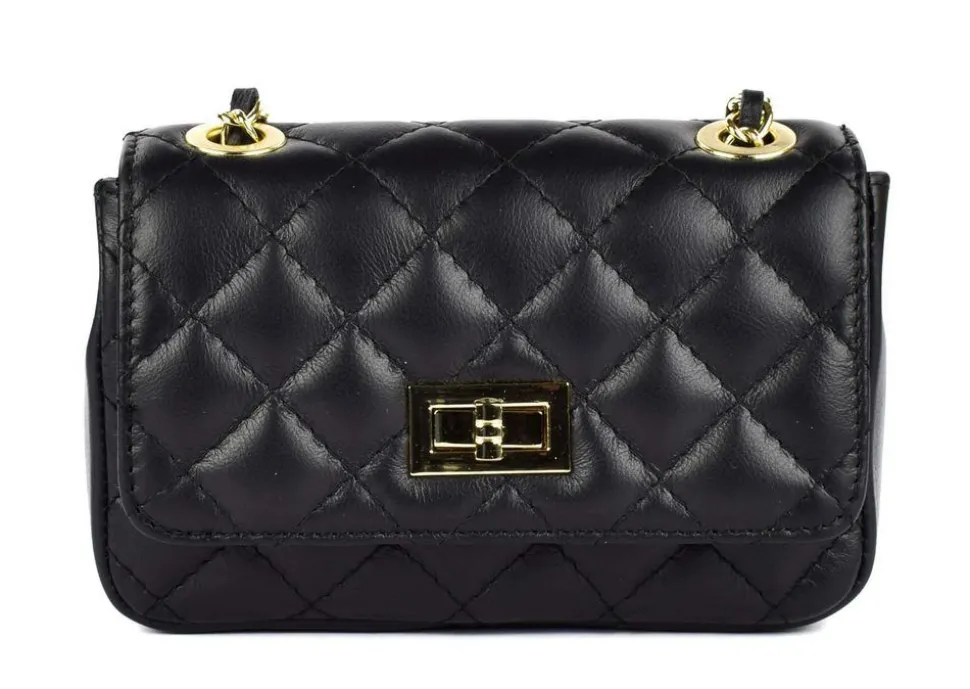 Sale Pronto Moda Borsa a spalla e tracolla in pelle BP26 Nero