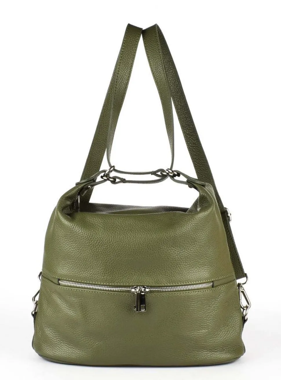 borsa_a_spalla_e_zaino__verde_3.webp Outlet Pronto Moda Borsa a spalla e zaino 20136 Verde