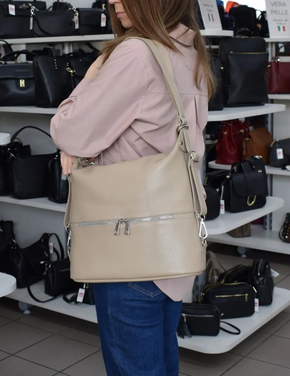 borsa_a_spalla_e_zaino__verde_5.webp Outlet Pronto Moda Borsa a spalla e zaino 20136 Verde