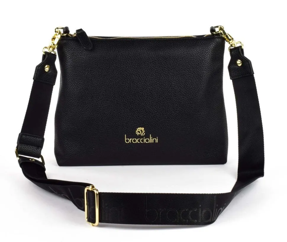 Discount Braccialini Borsa a tracolla Beth Nera Nero