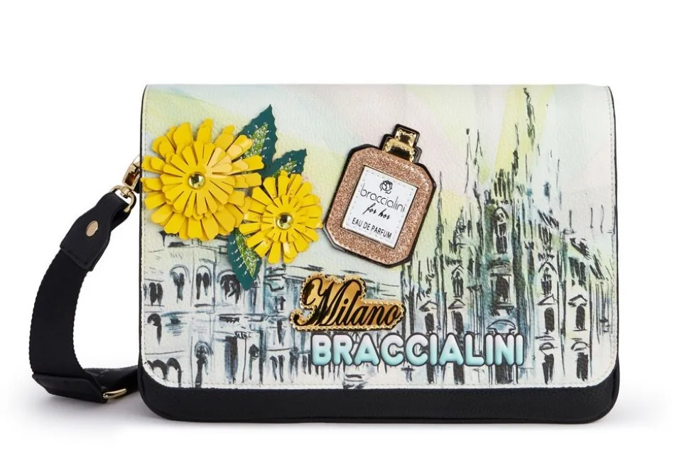 Sale Braccialini Borsa a tracolla Cartoline Milano