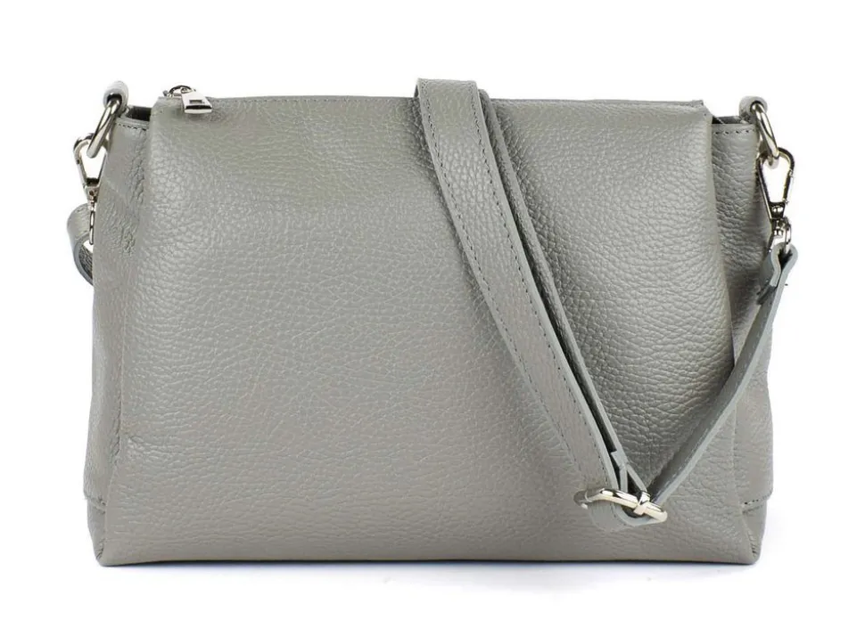 Cheap Pronto Moda Borsa a tracolla in pelle 20103 Grigia Grigio