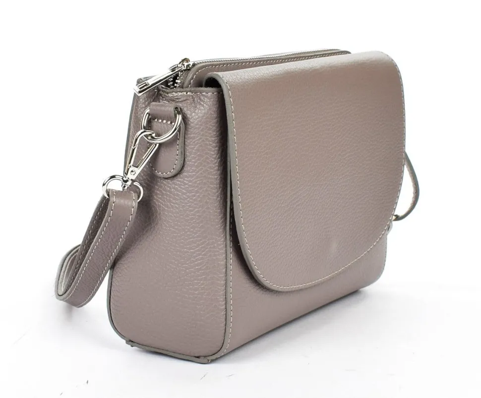 Discount Pronto Moda Borsa a tracolla in pelle 20008 Grigia Grigio