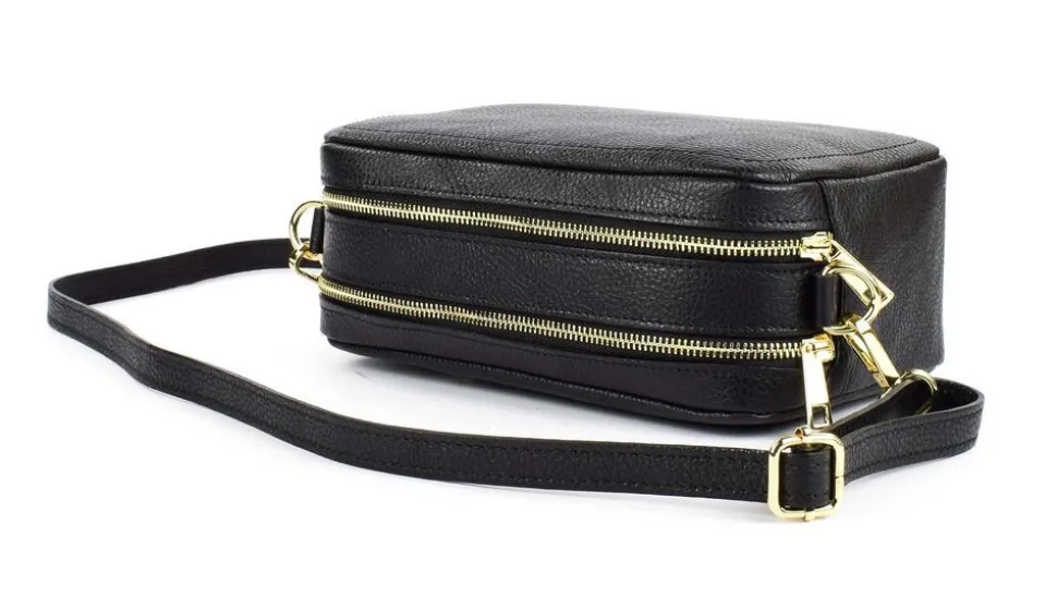 borsa_a_tracolla_in_pelle__nera_3.webp New Pronto Moda Borsa a tracolla in pelle 20104 Nera Nero