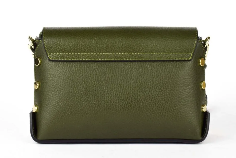 borsa_a_tracolla_in_pelle__verde_3.webp Best Sale Pronto Moda Borsa a tracolla in pelle 20001 Verde
