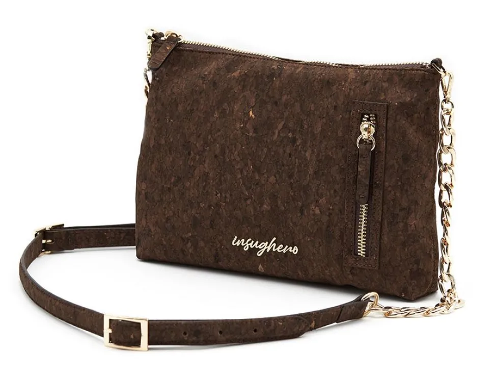 Fashion Insughero Borsa a tracolla piccola Cortina Marrone
