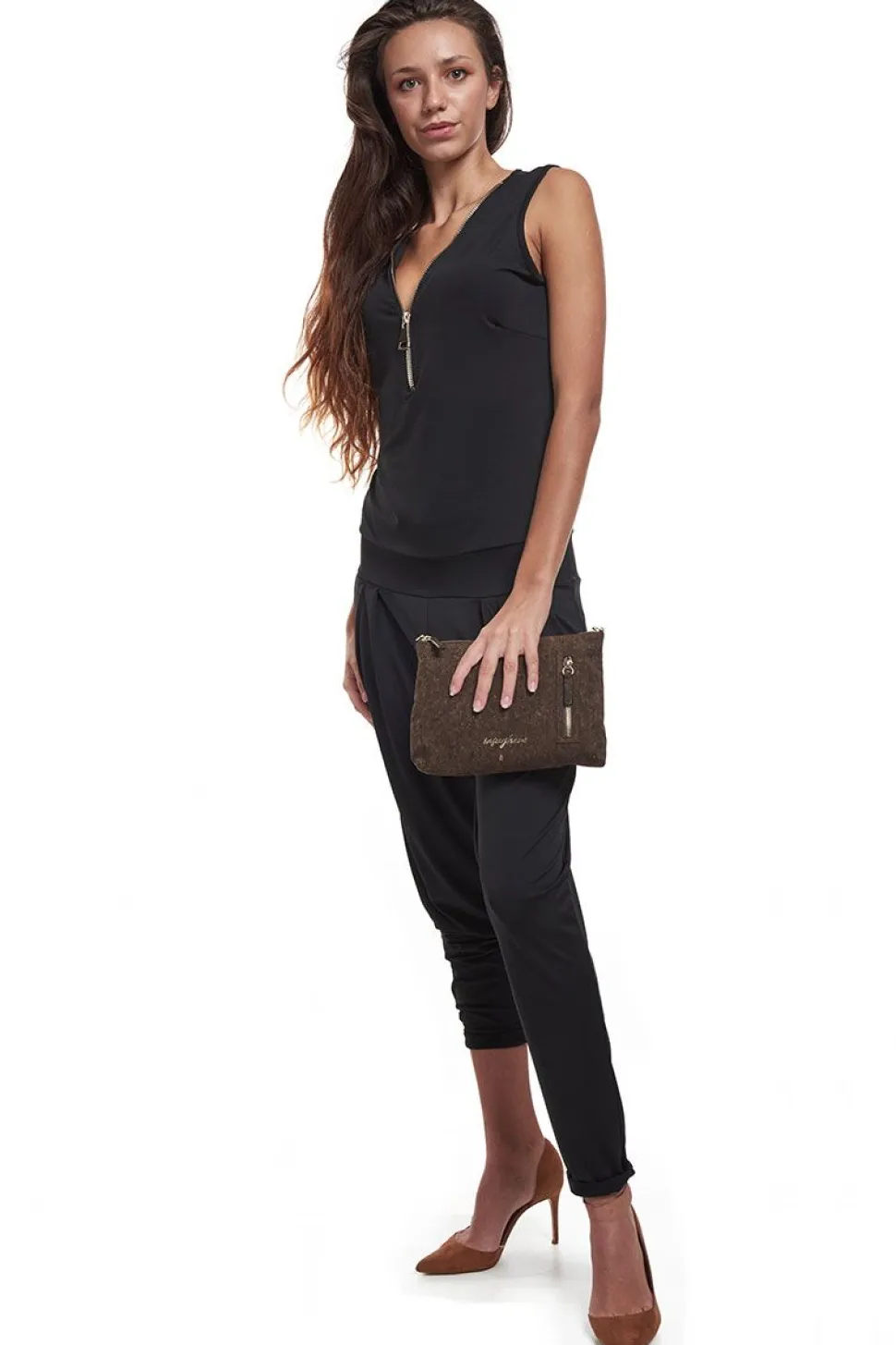 Fashion Insughero Borsa a tracolla piccola Cortina Marrone