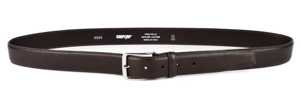 Sale SIMPLYUP Cintura uomo in pelle 9005 Testa Moro TestaMoro