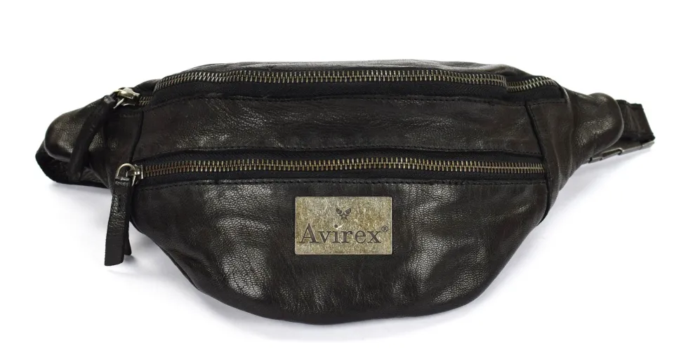 Outlet Avirex Marsupio in pelle Mayday MDY07 Black