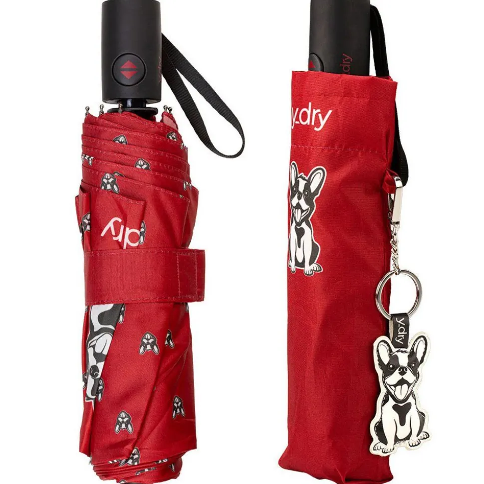 Shop Ydry Ombrello pieghevole automaticoY-dry Ettore Rosso