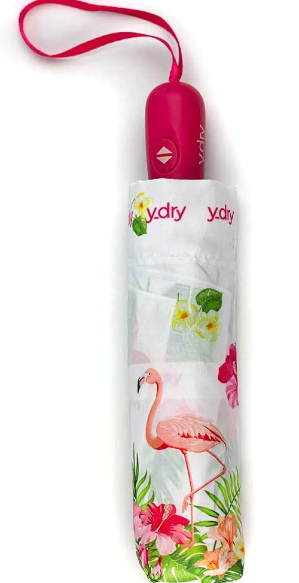 Hot Ydry Ombrello pieghevole automaticoY-dry Flamingo Bianco