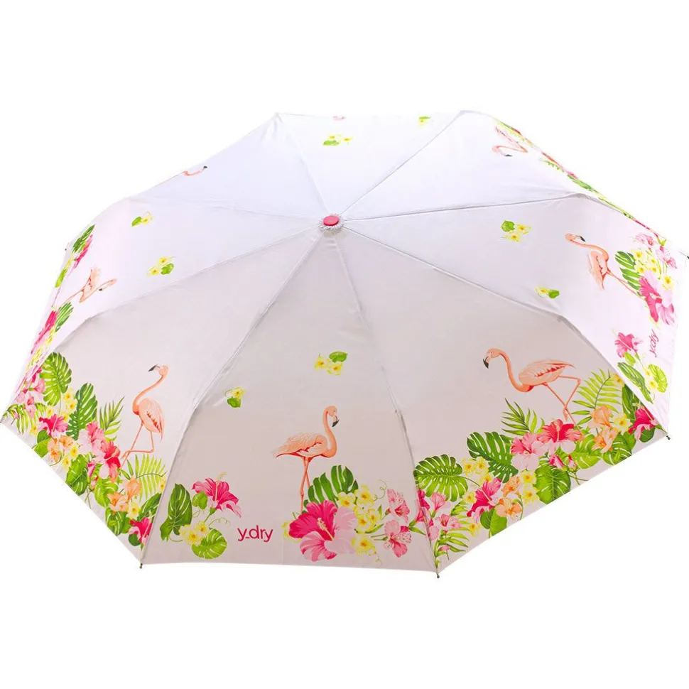 Hot Ydry Ombrello pieghevole automaticoY-dry Flamingo Bianco