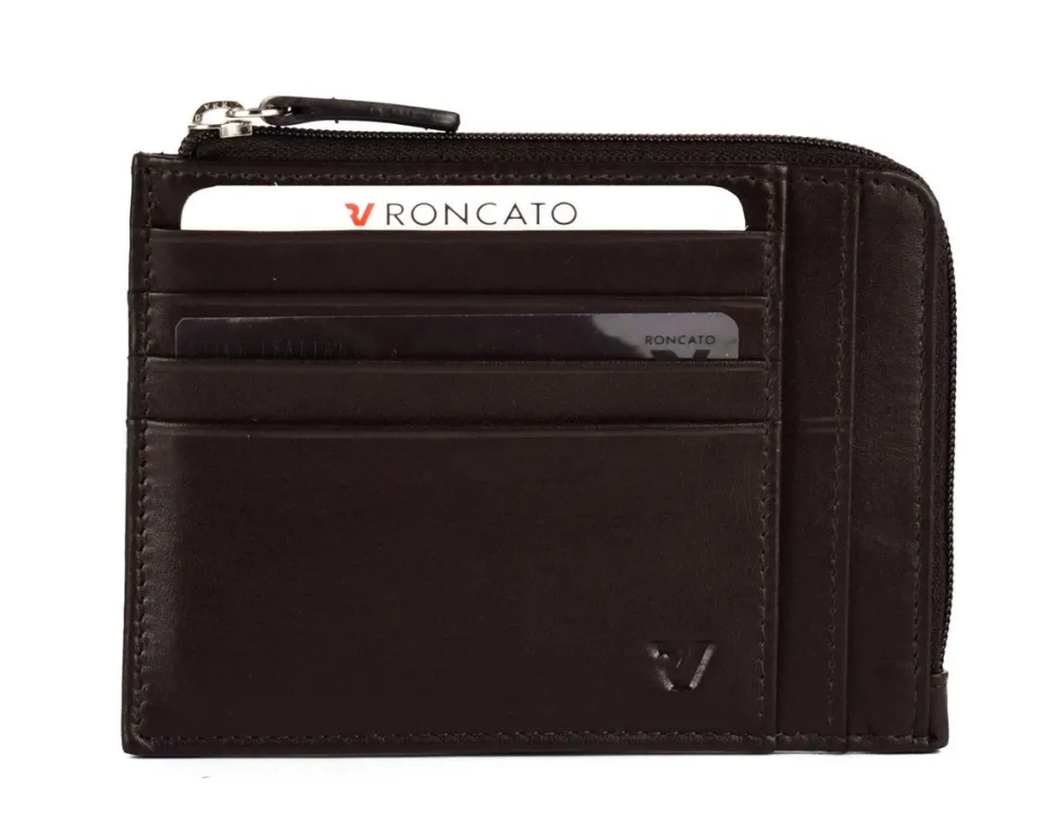 Store Roncato Portadocumenti piatto con zip Pascal 2907 Marrone