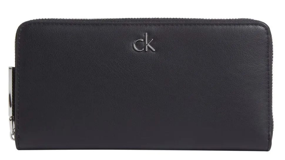 Cheap Calvin Klein Portafoglio donna con zip Nero