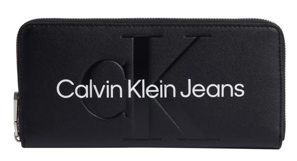 New Calvin Klein Portafoglio donna con zip Nero