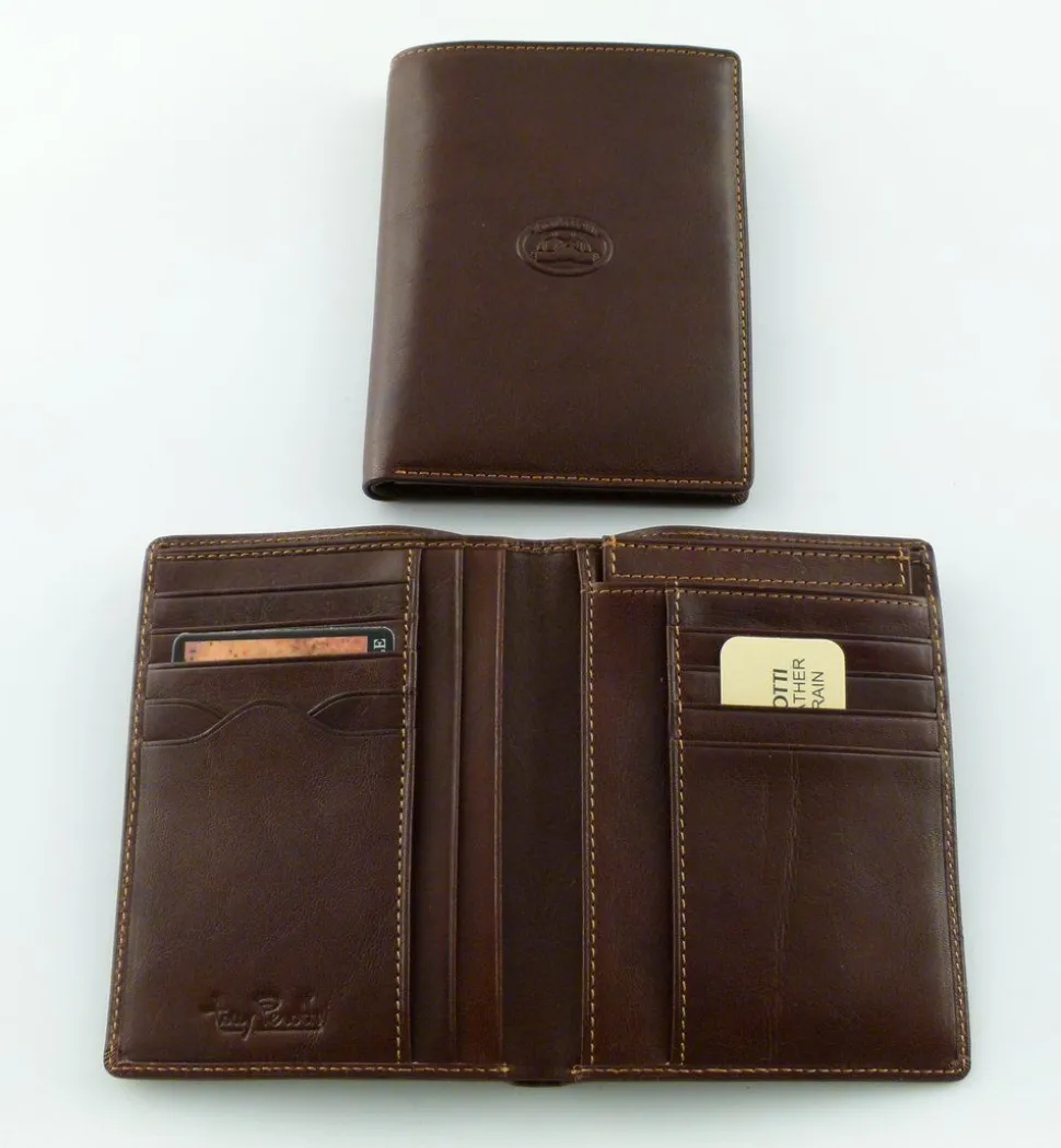 Cheap Tony Perotti Portafoglio portadocumenti in cuoio art 1153 moro Brown