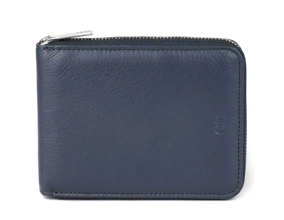 Cheap Gianfranco Corti Portafoglio uomo con zip Wild 4412 Navy