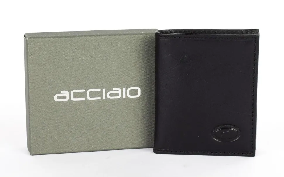 Flash Sale Acciaio Portafoglio uomo piccolo 8311 Nero