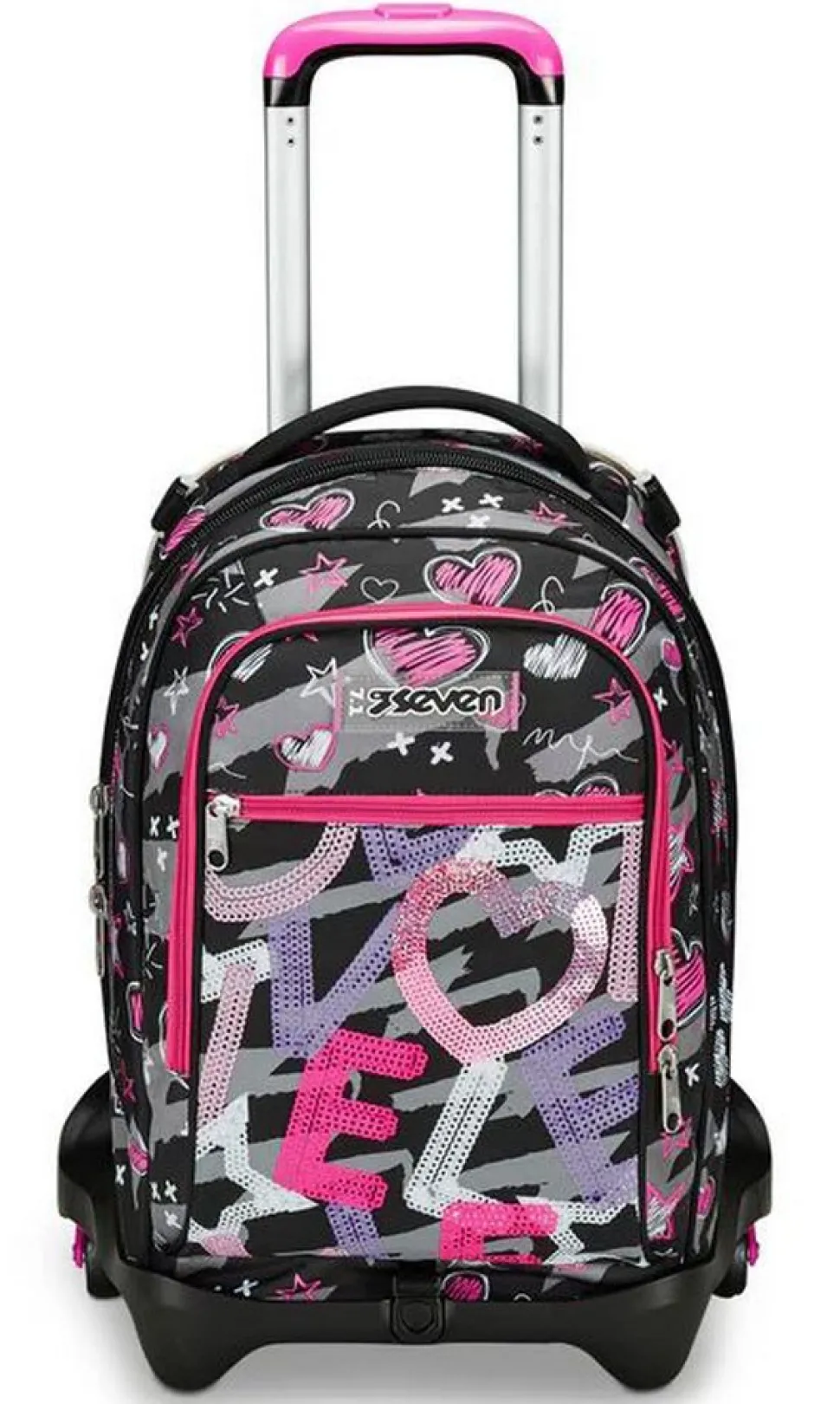 New Seven Trolley scuola Jack 3 ruote Draft Heart DraftHeart