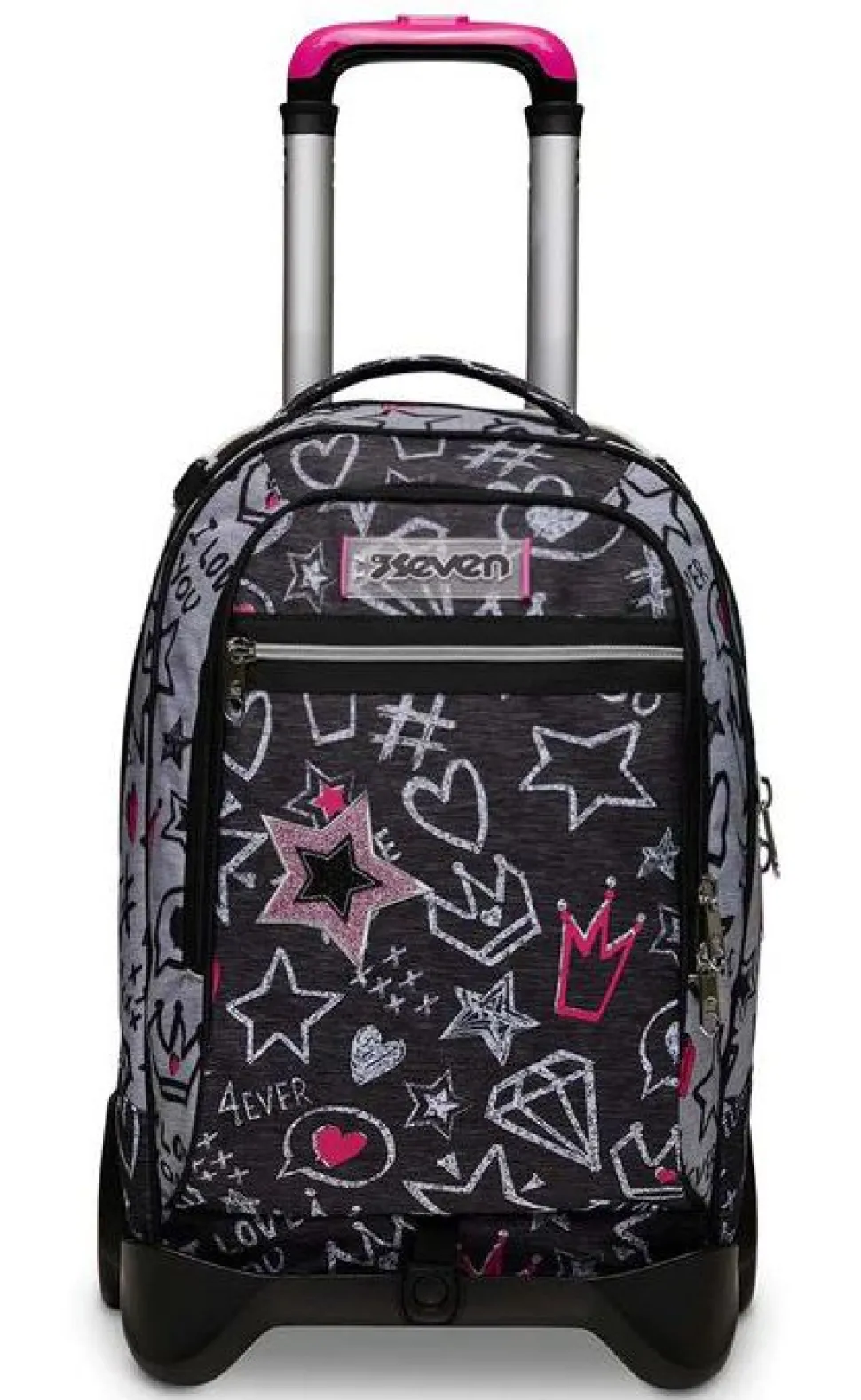 Shop Seven Trolley scuola Jack 2 ruote Zipper Glamy ZipperGlamy