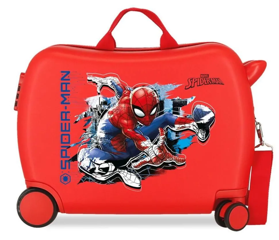 Outlet Marvel Valigia per bambini cavalcabile Spider Man Geo Rosso