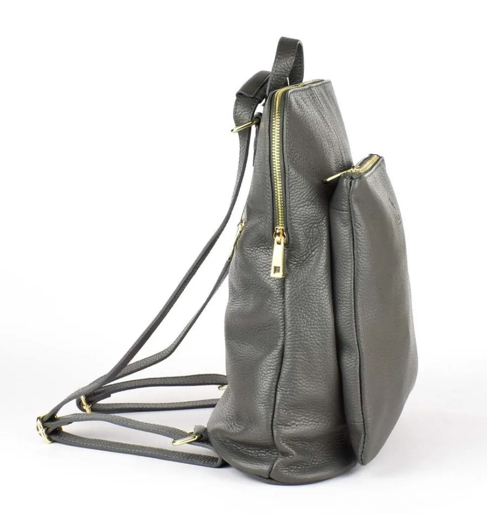 zaino_donna_in_pelle__grigio_2.webp Cheap Pronto Moda Zaino donna in pelle 001 Grigio