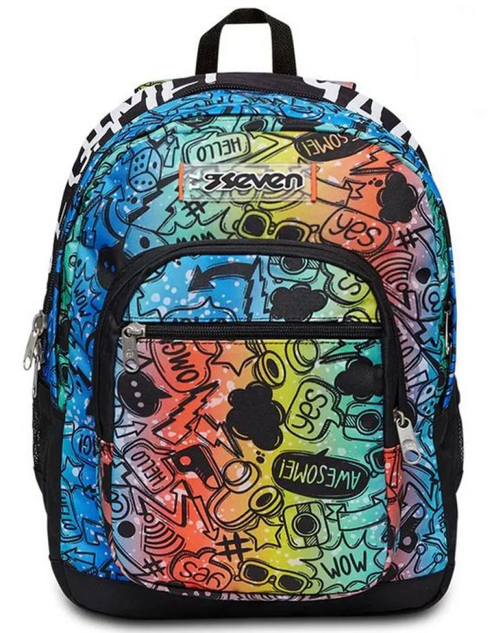 Shop Seven Zaino scuola Freethink Fluo Stamp